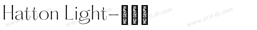 Hatton Light字体转换